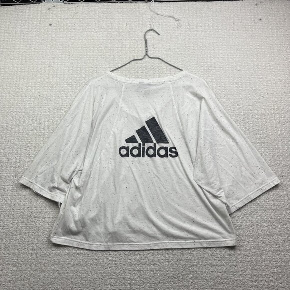 adidas Tops - Adidas Shirt Future Icon Winners 3.0 Confetti Tee White / Gray Women Sz S